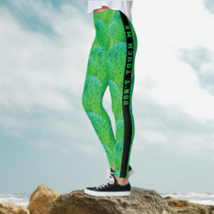 Moderne lustige Rühr-mich-nicht-an Wüstenkaktus-Mu Leggings