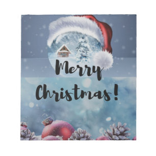 Moderne lustige süße Weihnachtsrentier Notizblock
