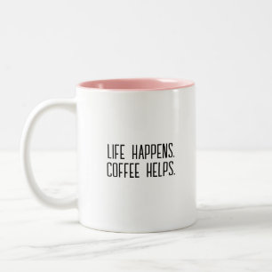 Moderne lustige trendige Typografie Lebensweisheit Zweifarbige Tasse