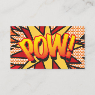 Moderne lustige typografische Comic-Book-POW Visitenkarte