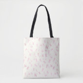 Moderne lustige Wasserfarbe Rosa Buchstaben Muster Tasche (Vorderseite)