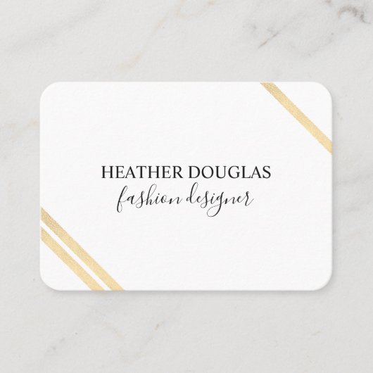 Moderne Lux Streifen Visitenkarte (Vorderseite)