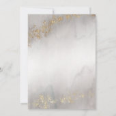 Moderne Luxe Gold Flecks Grau Mist Save the Date (Rückseite)