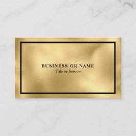 Moderne Luxe Imitate Gold Foil Metallic Business C Visitenkarte