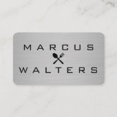 Moderne Luxe Metallic mit Icon Visitenkarte (Vorderseite)