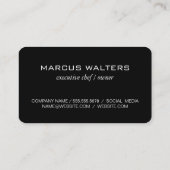 Moderne Luxe Metallic mit Icon Visitenkarte (Rückseite)