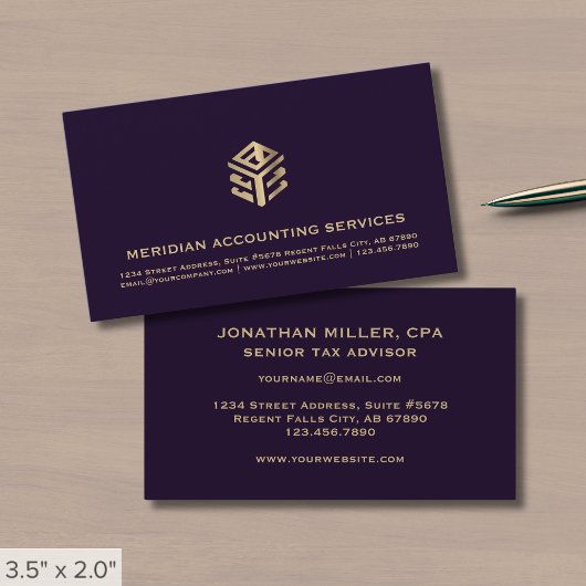 Moderne luxe Visitenkarten für Wirtschaftsprüfer Visitenkarte