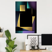 Moderne Luxuriöse Geometrische Komposition Poster (Heimbüro)