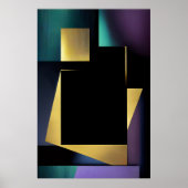 Moderne Luxuriöse Geometrische Komposition Poster (Vorne)