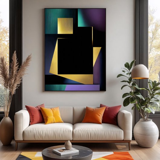 Moderne Luxuriöse Geometrische Komposition Poster