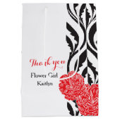 Moderne luxuriöse Hochzeitsgeschenk Blume Girl Gou Mittlere Geschenktüte (Rückseite)