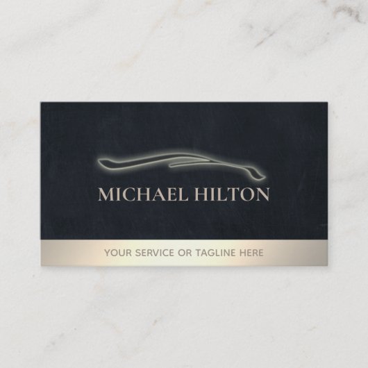 Moderne, luxuriöse Kontur Visitenkarte (Vorderseite)