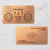 Moderne luxuriöse Kupferfolie Black dj Turntable Visitenkarte (Vorne/Hinten)