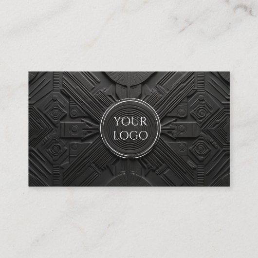 Moderne luxuriöse Matte schwarz benutzerdefinierte Visitenkarte (Vorderseite)