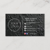 Moderne luxuriöse Matte schwarz benutzerdefinierte Visitenkarte (Vorderseite)