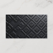 Moderne luxuriöse Matte schwarz benutzerdefinierte Visitenkarte (Rückseite)