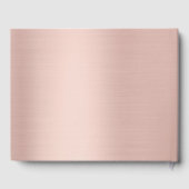 Moderne, luxuriöse Monogram Rose Gold Gästebuch (Rückseite)