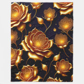 Moderne Luxus Big Gold Rose Collection Fleecedecke (Vorderseite)