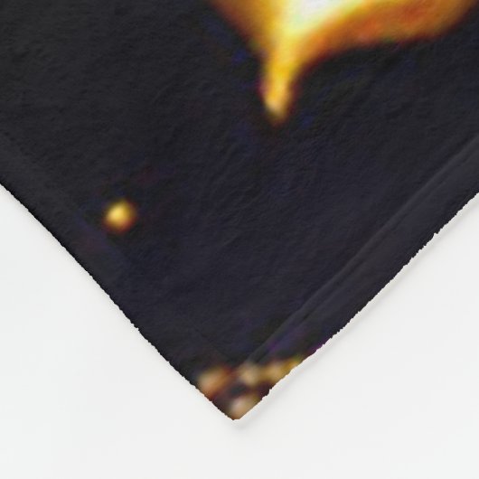 Moderne Luxus Big Gold Rose Collection Fleecedecke (Ecke)