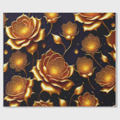 Moderne Luxus Big Gold Rose Collection Geschenkpapier (Flach)