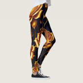 Moderne Luxus Big Gold Rose Collection Leggings (Rechts)