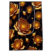 Moderne Luxus Big Gold Rose Collection Mittlere Geschenktüte (Rückseite)