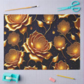 Moderne Luxus Big Gold Rose Collection Seidenpapier (Basteln)