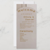Moderne Luxus-Bogen-Hochzeitsmappe | Neutral Beige (Vorderseite)