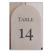 Moderne Luxus-Bogenhochzeit Tischnummer (Rückseite)