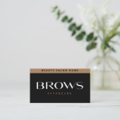 Moderne Luxus Brows Aftercare PMU Brow Instruction Visitenkarte (Stehend Vorderseite)