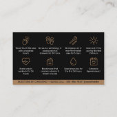 Moderne Luxus Brows Aftercare PMU Brow Instruction Visitenkarte (Rückseite)