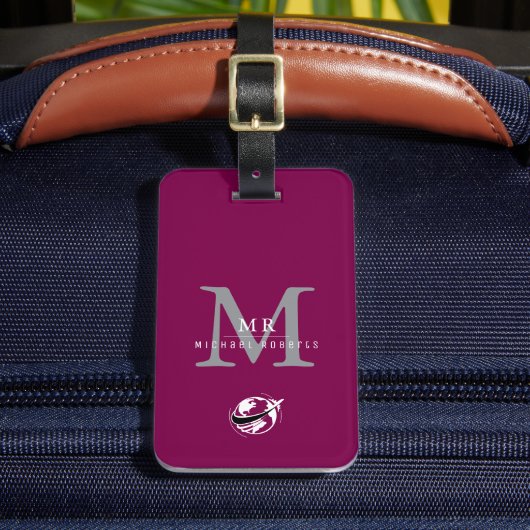 Moderne Luxus-Einzelanfertigung mit Monogramm und Gepäckanhänger (Vorderseite Insitu 2)