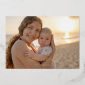 Moderne Luxus-Folie Foto Frohe Feiertage Karte (Vorderseite)