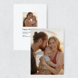 Moderne Luxus-Folie Foto Happy Holidays Karte