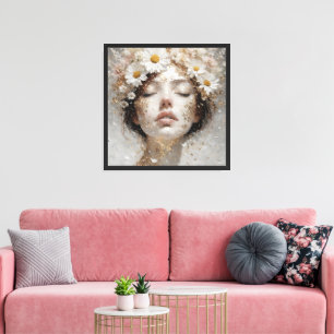 Moderne Luxus-Frauenporträt-Wandkunst Leinwanddruck
