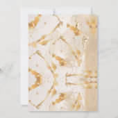 Moderne Luxus Gold Abstrakte Hochzeit Einladung (Rückseite)