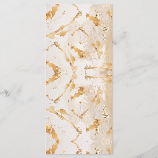 Moderne Luxus Gold Abstrakte Hochzeitkarte Menükarte (Rückseite)