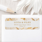 Moderne Luxus Gold Abstrakte Rücksendeadresse (Insitu)