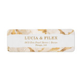 Moderne Luxus Gold Abstrakte Rücksendeadresse (Vorne)