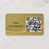 Moderne Luxus-Gold-Eigenmarkenlogo und QR-Code Visitenkarte (Rückseite)
