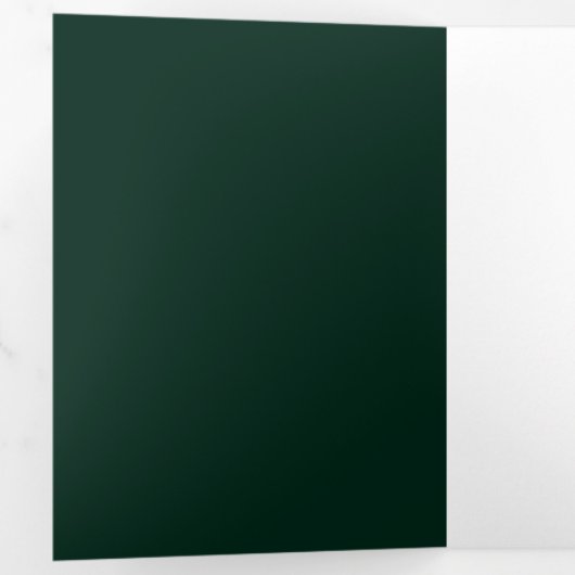 Moderne Luxus Gold Green Glitzer Confetti Wedding Dreifach Gefaltete Ankündigung (Innen Erste Seite)