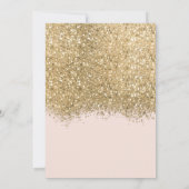 Moderne Luxus Gold Pink Glitzer Confetti Sweet 16 Einladung (Rückseite)
