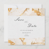 Moderne Luxus Gold Save the Date Abstrakt Einladung (Vorderseite)