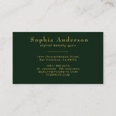Moderne Luxus Golden & Black Business Card Visitenkarte (Rückseite)