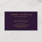 Moderne Luxus Golden & Black Business Card Visitenkarte (Rückseite)