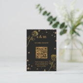 Moderne Luxus-Goldfolie-QR-Code-Hochzeitswebsite Begleitkarte (Stehend Vorderseite)