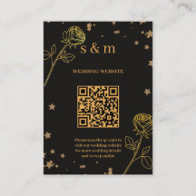 Moderne Luxus-Goldfolie-QR-Code-Hochzeitswebsite