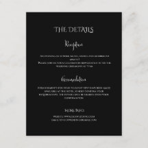 Moderne Luxus-Hochzeitsdetails in Schwarz und Weiß