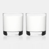 Moderne Luxus-Hochzeitspersonalisation Whiskyglas (Rückseite)