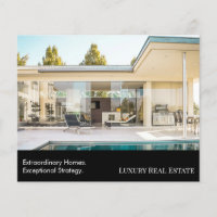 Moderne Luxus-Immobilien-Postkarte | Maßgeschneide